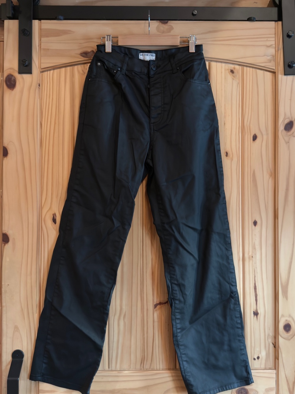 We The Free Faux Leather Straight Leg Pants